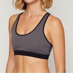 FourLaps Infinity Sports Bra athletic‎ workout activewear gray black size XXL